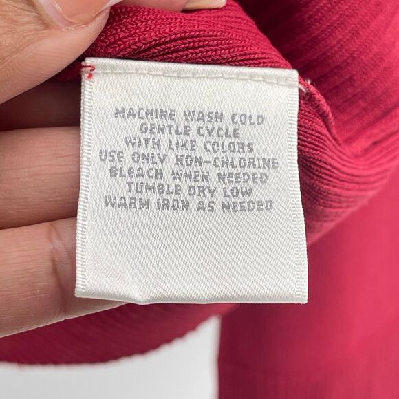 Worthington Women’s Red Knit Rayon Blend V-Neck Button Cardigan Sweater Large - Picture 11 of 12